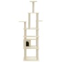 Rascador para gatos con postes de sisal crema 183 cm de vidaXL, Mobiliario para gatos - Ref: Foro24-171482, Precio: 85,69 €, ...