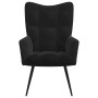 Sillón de relax de terciopelo negro en Sillones | Comprar online en Foru.es