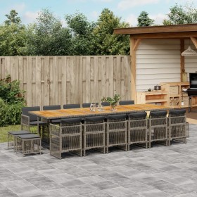 Comprar Set comedor de jardín 17 pzas y cojines