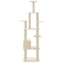 Rascador para gatos con postes de sisal crema 183 cm de vidaXL, Mobiliario para gatos - Ref: Foro24-171482, Precio: 85,69 €, ...