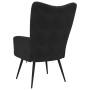 Sillón de relax de terciopelo negro en Sillones | Comprar online en Foru.es