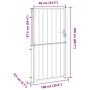 Puerta de jardín de acero inoxidable 100x180 cm de , Puertas de jardín - Ref: Foro24-376472, Precio: 176,88 €, Descuento: %
