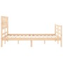 Estructura de cama con cabecero madera maciza 120x200 cm de vidaXL, Camas y somieres - Ref: Foro24-3194436, Precio: 118,85 €,...