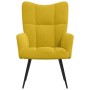Sillón de relax de terciopelo amarillo mostaza en Sillones | Comprar online en Foru.es