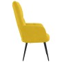 Sillón de relax de terciopelo amarillo mostaza en Sillones | Comprar online en Foru.es