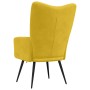 Sillón de relax de terciopelo amarillo mostaza en Sillones | Comprar online en Foru.es