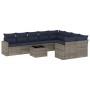 Set de sofás de jardín 10 pzas con cojines ratán sintético gris | Foro24.es | Tu tienda online para hogar, jardín y más Foro24.es