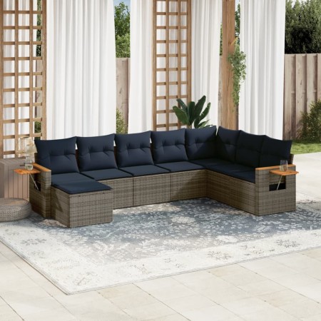 Set de sofás de jardín 8 pzas con cojines ratán sintético gris | Foro24.es | Tu tienda online para hogar, jardín y más Foro24.es