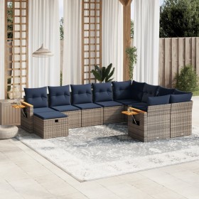 Comprar Set de sofás de jardín 10 pzas con