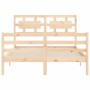Estructura de cama con cabecero madera maciza 120x200 cm de vidaXL, Camas y somieres - Ref: Foro24-3194436, Precio: 118,85 €,...