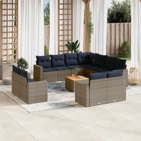Set sofás de jardín con cojines 12 piezas ratán sintético gris de , Conjuntos de jardín - Ref: Foro24-3256719, Precio: 974,35...