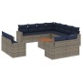 Set sofás de jardín con cojines 12 piezas ratán sintético gris de , Conjuntos de jardín - Ref: Foro24-3256719, Precio: 974,35...
