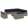 Set de sofás de jardín y cojines 14 pzas ratán sintético gris de , Conjuntos de jardín - Ref: Foro24-3256733, Precio: 1,00 €,...