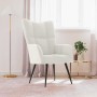 Sillón de relax de terciopelo color blanco crema en Sillones | Comprar online en Foru.es