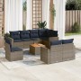 Set de sofás de jardín 9 pzas con cojines ratán sintético gris de , Conjuntos de jardín - Ref: Foro24-3256551, Precio: 674,89...
