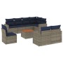 Set de sofás de jardín 9 pzas con cojines ratán sintético gris de , Conjuntos de jardín - Ref: Foro24-3256551, Precio: 674,89...