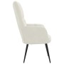 Sillón de relax de terciopelo color blanco crema en Sillones | Comprar online en Foru.es