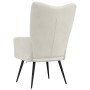 Sillón de relax de terciopelo color blanco crema en Sillones | Comprar online en Foru.es