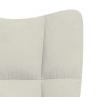 Sillón de relax de terciopelo color blanco crema en Sillones | Comprar online en Foru.es