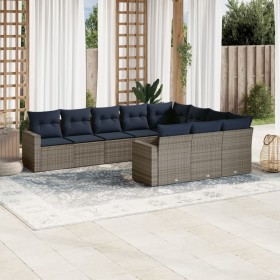 Comprar Set de sofás de jardín 10 pzas con