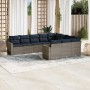 Set de sofás de jardín 10 pzas con cojines ratán sintético gris | Foro24.es | Tu tienda online para hogar, jardín y más Foro24.es