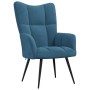 Sillón de relax de terciopelo azul en Sillones | Comprar online en Foru.es