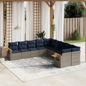 Comprar Set de sofás de jardín 10 pzas con