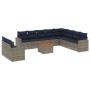 Set de sofás de jardín 11 pzas y cojines ratán sintético gris de , Conjuntos de jardín - Ref: Foro24-3256530, Precio: 806,36 ...