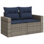 Set de sofás de jardín 11 pzas y cojines ratán sintético gris de , Conjuntos de jardín - Ref: Foro24-3256530, Precio: 806,36 ...