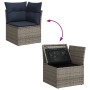 Set de sofás de jardín 11 pzas y cojines ratán sintético gris de , Conjuntos de jardín - Ref: Foro24-3256530, Precio: 806,36 ...