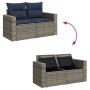 Set de sofás de jardín 11 pzas y cojines ratán sintético gris de , Conjuntos de jardín - Ref: Foro24-3256530, Precio: 806,36 ...