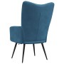Sillón de relax de terciopelo azul en Sillones | Comprar online en Foru.es