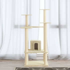 Rascador para gatos con postes de sisal crema 110 cm de vidaXL, Mobiliario para gatos - Ref: Foro24-171479, Precio: 56,40 €, ...