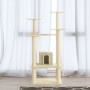 Rascador para gatos con postes de sisal crema 110 cm de vidaXL, Mobiliario para gatos - Ref: Foro24-171479, Precio: 56,40 €, ...