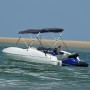 Toldo bimini 3 arcos con paredes laterales 183x(185-198)x137 cm de , Cubiertas para almacenamiento de barcas - Ref: Foro24-94...