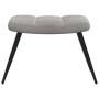 Sillón de relax con taburete de terciopelo gris claro en Sillones | Comprar online en Foru.es