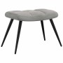 Sillón de relax con taburete de terciopelo gris claro en Sillones | Comprar online en Foru.es