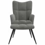 Sillón de relax con taburete terciopelo gris oscuro en Sillones | Comprar online en Foru.es