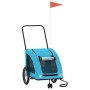 Remolque de bicicleta mascotas hierro tela Oxford azul de , Cochecitos para mascotas - Ref: Foro24-93981, Precio: 102,29 €, D...