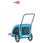 Remolque de bicicleta mascotas hierro tela Oxford azul de , Cochecitos para mascotas - Ref: Foro24-93981, Precio: 102,29 €, D...