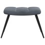 Sillón de relax con taburete terciopelo gris oscuro en Sillones | Comprar online en Foru.es