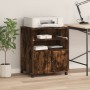 Soporte para impresora con ruedas roble ahumado 60x48x74 cm de , Soportes para impresoras - Ref: Foro24-840636, Precio: 83,13...
