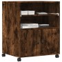 Soporte para impresora con ruedas roble ahumado 60x48x74 cm de , Soportes para impresoras - Ref: Foro24-840636, Precio: 83,13...