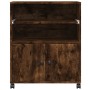 Soporte para impresora con ruedas roble ahumado 60x48x74 cm de , Soportes para impresoras - Ref: Foro24-840636, Precio: 83,13...