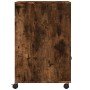 Soporte para impresora con ruedas roble ahumado 60x48x74 cm de , Soportes para impresoras - Ref: Foro24-840636, Precio: 83,13...