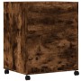 Soporte para impresora con ruedas roble ahumado 60x48x74 cm de , Soportes para impresoras - Ref: Foro24-840636, Precio: 83,13...