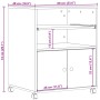 Soporte para impresora con ruedas roble ahumado 60x48x74 cm de , Soportes para impresoras - Ref: Foro24-840636, Precio: 83,13...