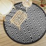 Alfombra de exterior ARAKIL blanco y negro Ø160 cm PP de , Protectores para exterior - Ref: Foro24-368475, Precio: 33,52 €, D...