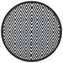 Alfombra de exterior ARAKIL blanco y negro Ø160 cm PP de , Protectores para exterior - Ref: Foro24-368475, Precio: 33,52 €, D...