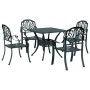 Juego de comedor de jardín 5 piezas aluminio fundido verde de , Conjuntos de jardín - Ref: Foro24-3216344, Precio: 738,49 €, ...